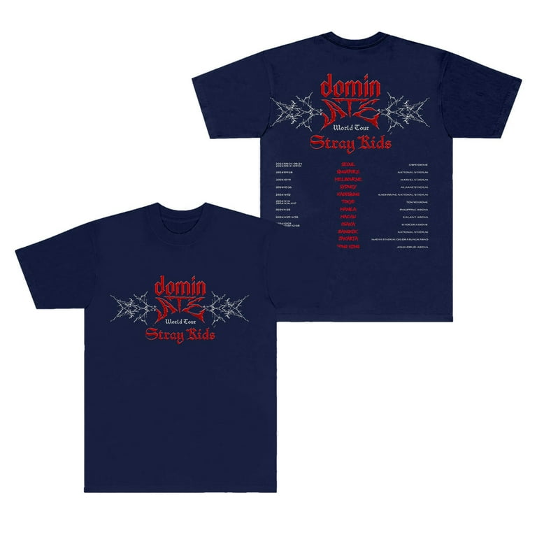 StrayKids dominATE 北米グッズ メンバープリントTシャツ　M Stray Kids dominATE 北米グッズ メンバープリントTシャツS