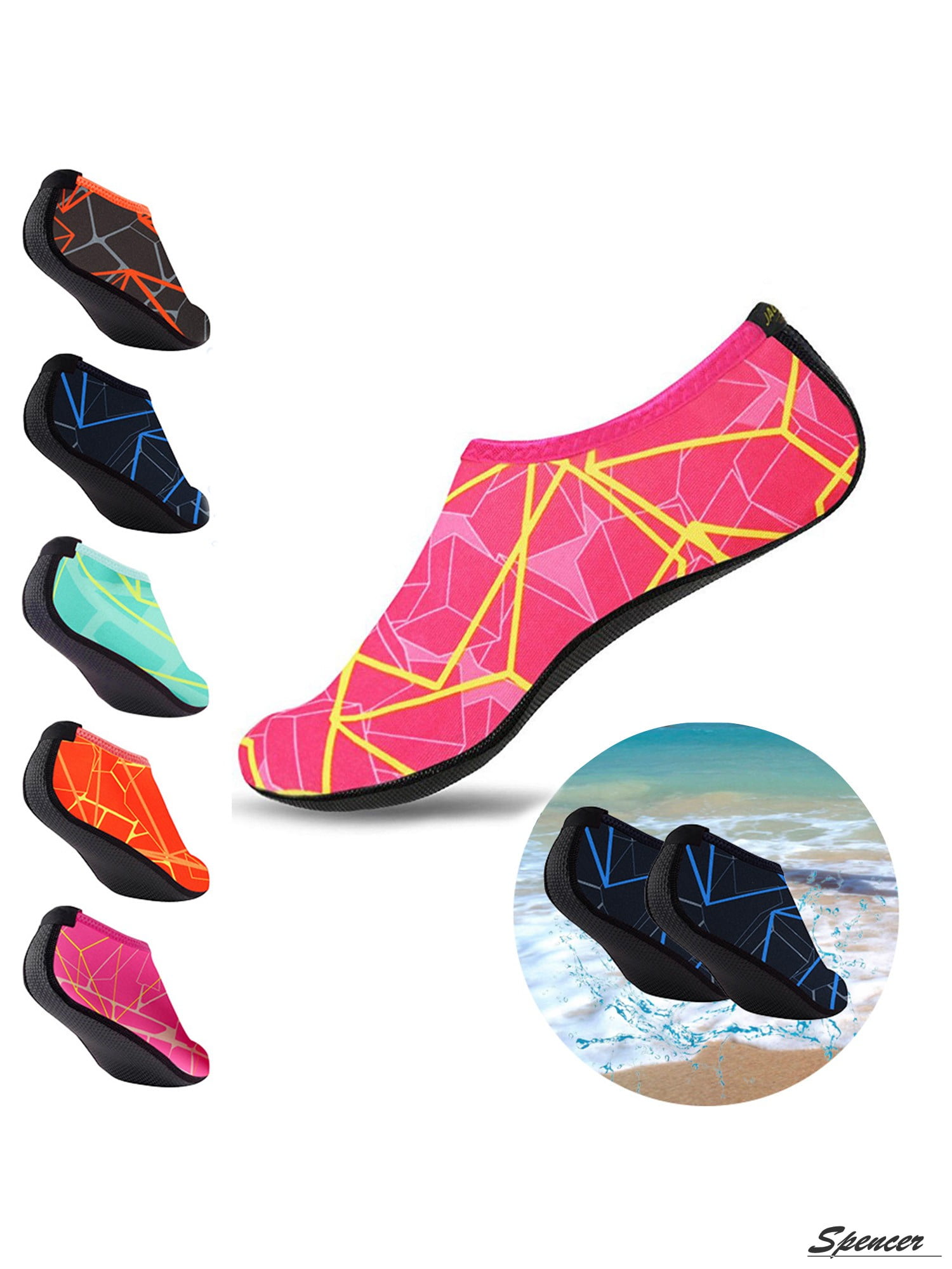 Spencer QuickDry Barefoot Water Skin Shoes Aqua Beach Socks Slipon