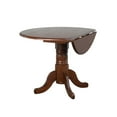 thumbnail image 4 of Sunset Trading Andrews 3PC 42" Round Extending Dropleaf Dining Set in Brown Wood, 4 of 5