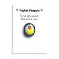 thumbnail image 1 of Pocket Penguin Cute Animal Gift Inking Of U Letterbox Hug Fused Glass, 1 of 1