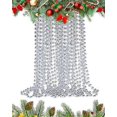thumbnail image 1 of UKDD 10m Long Christmas Bead Chain - Christmas Shiny Bead Garlands - Christmas tree Decorations (Silver NEW), 1 of 5