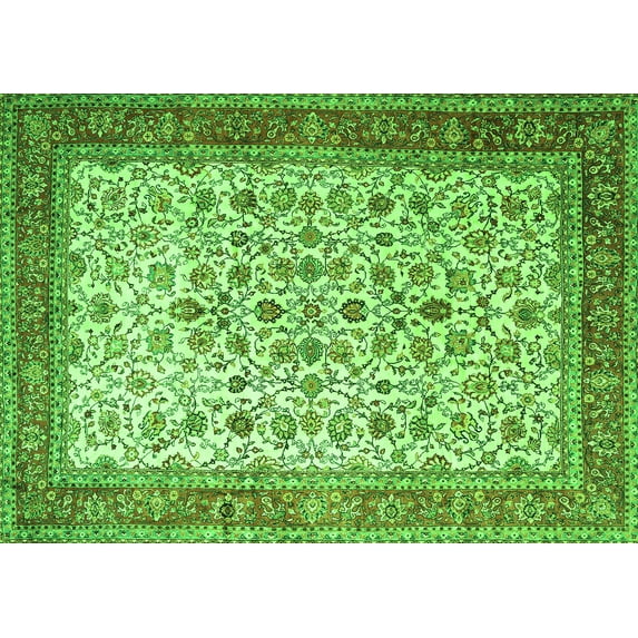 Ahgly Company Indoor Rectangle Persian Green Traditional Area Rugs, 3' x 5'