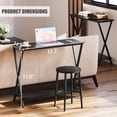 thumbnail image 2 of Ourlova Narrow Console Table 2-Tier Farmhouse Sofa Table with Shelves 33.5 inch Long Hallway Table Behind Couch Table for Living Room Hallway Entryway Rustic Brown, 2 of 8