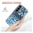 thumbnail image 3 of Rosebono Compatible With Samsung Galaxy S25 Case, Hybrid Graphic Design Pattern Cover Case (Blue Flower), 3 of 4