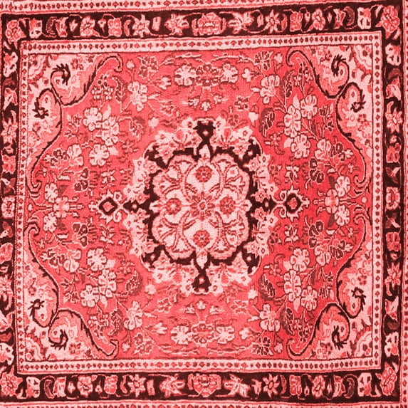 Ahgly Company Indoor Square Persian Red Traditional Area Rugs, 3' Square