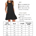 thumbnail image 3 of Vestido informal de verano para mujer, camiseta, vestido playero plisado liso, 3 of 5