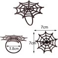 thumbnail image 2 of Halloween Napkin Buckle Spider Web Napkin Ring Mouth Cloth Ring Hotel Table Table Cloth Ring (12pcs, Black), 2 of 4