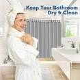 thumbnail image 3 of Elaine Karen Vinyl Shower Curtain Liner Premium PVC-Free Shower Liner, 72"W x 72"H (Gray), 3 of 8