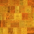 thumbnail image 1 of Ahgly Company Indoor Square Patchwork Yellow Transitional Area Rugs, 8' Square, 1 of 4