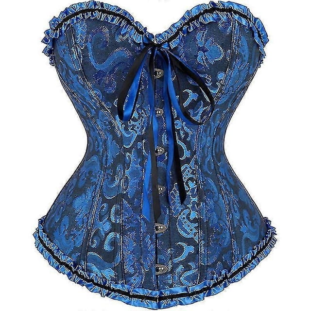 Women Lace Up Back Sexy Floral Corset For Women Lingerie Bustier Top Plus Size
