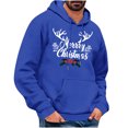 thumbnail image 2 of EchfiProm Mens Graphic Hoodies Blue Pullover Merry Christmas Hooded Xmas Sweatshirt for Men with Pockets S, 2 of 4