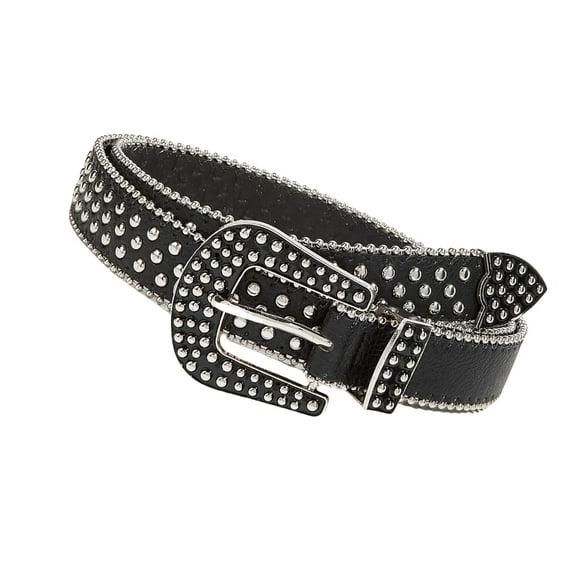 Bead Trim Pin Buckle Belt Aesthetic Waistband with Rivet Daily and Formal Jeans Pants BeltAdu1tUnisex Waist Accessory
