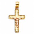 thumbnail image 1 of Jewelry 14k Two-tone Gold Crucifix Religious Pendant, 1 of 1