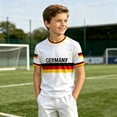 thumbnail image 2 of Soccer Jersey Shirts Boys Unisex Fan For All Ages Realistic Team Style Top For Kids Everyday Wear Graphic Jerseys Football Size 11-12T, 2 of 6