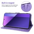 thumbnail image 4 of Asuwish Compatible with Xiaomi Redmi Note 13 Pro Plus 5G Wallet Phone Case and Tempered Glass Screen Protector Flip Credit Card Holder Stand Mandala Flower Cell Cover for Note13Pro+ Women Men Purple, 4 of 9