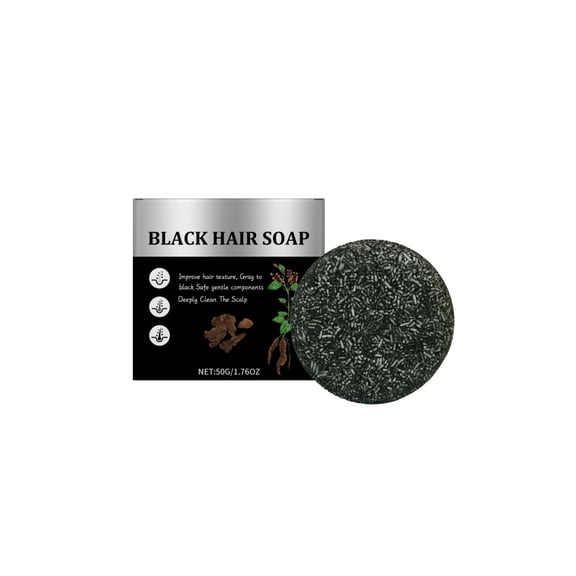 Alvantor Charcoal Soap for Men, Shampoo Bar for Gray Hair, 1.76oz