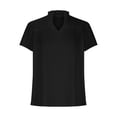 thumbnail image 4 of Yuyuzo Tunic Tops for Women Summer Notch V Neck Basic Shirts Ruffle Short Sleeve Loose Casual Tee Tops, 4 of 4