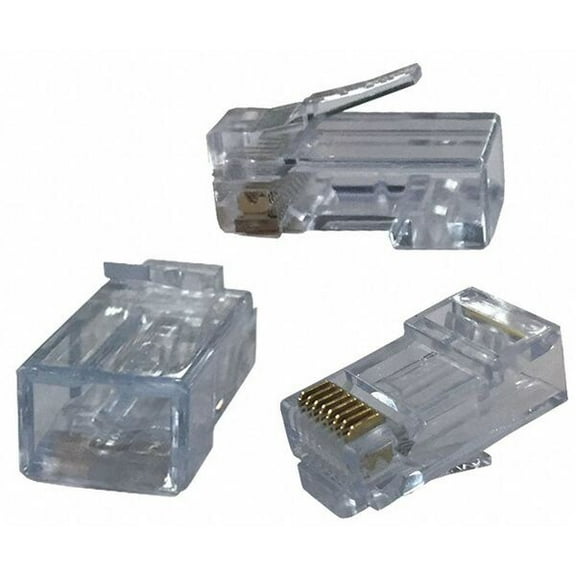 Triplett Modular Plug, RJ45 Connector Type, PK100, Color: Clear CAT5-HSPJAR