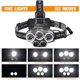 thumbnail image 2 of 5 faros LED de seis modos, faros delanteros impermeables recargables por USB para acampar y caminar al aire libre, 2 of 5