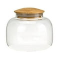 thumbnail image 1 of Bocal à Bonbons avec Couvercle en Bambou 550ml, Récipient en Borosilicate Transparent pour Aliments, 1 of 8