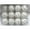 Silver & White, variant on Queens of Christmas WL-ORN-12PK-LN-SV Silver & White Ball Ornament with Line Design; Pack of 12