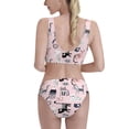 thumbnail image 5 of High Waisted Bikini Sets For Women, Cat Print Swimsuits Tummy Control, Two Pieces Bathing Suit, 5 of 8
