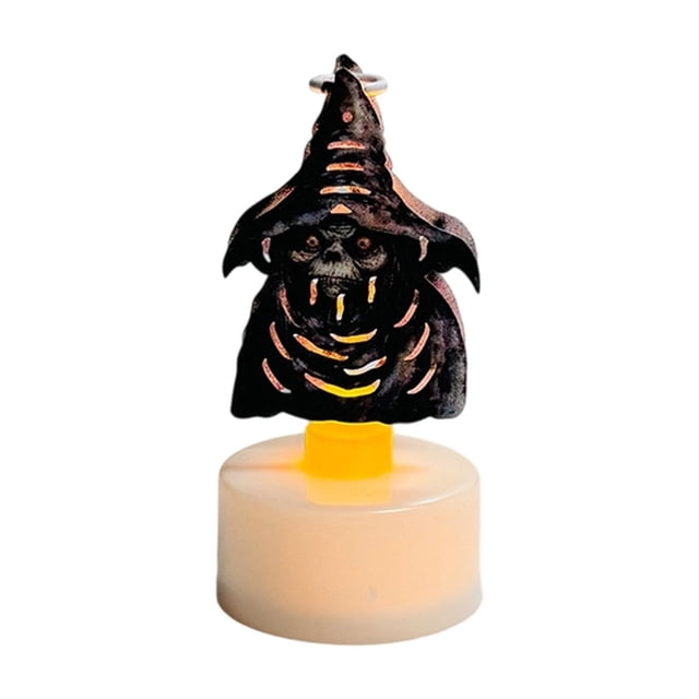 Electronic Candle Lights Festival LED Halloween Wind Lights Decorative Injection Candles Night Lights Halloween Style Desktop Scenery Candle Outdoor Water Wick Candle 5 Wick Extra Large Scented Glass