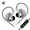 Silver - Harman Target（with Mic）, variant on KZ Castor 2DD Dual Dynamic Driver In-Ear Monitors, Tunable HiFi Earphones with Deep Bass, Detachable Cable Wired IEM Headphones for Audiophiles