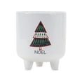thumbnail image 5 of Melrose Footed Pine Tree Christmas Planters - 6.25" - White and Green - Set of 3, 5 of 5