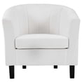 thumbnail image 3 of Modway Prospect Channel Tufted Performance Velvet Armchair in White, 3 of 4