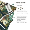 thumbnail image 5 of Lantern Press 1000 Piece Jigsaw Puzzle, Bozeman, Montana, Wanderer, Bigfoot in Forest, 5 of 5