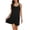 A Black, variant on Summer Outfits for Women 2026 Women's Summer Sleeveless V Neck Beach Dress Casual Loose Knotted Hem Tank Dress With Metal Ring Straps Black L