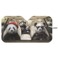 thumbnail image 3 of Xixirimido Car Windshield Sun Shade Sun Visor for Front Window Sunshade Block UV Rays Universal Fit Truck SUV Van Auto Accessories, Pandas Family, 3 of 8