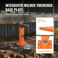 thumbnail image 4 of KFFKFF Home Leveling Jacks, Duo Set, Adjustable 12"-16" Elevation, Each Supports Up to 9700 lbs, Steel Construction, Telescopic Support Rods for Basement & Temporary Use, 4 of 9