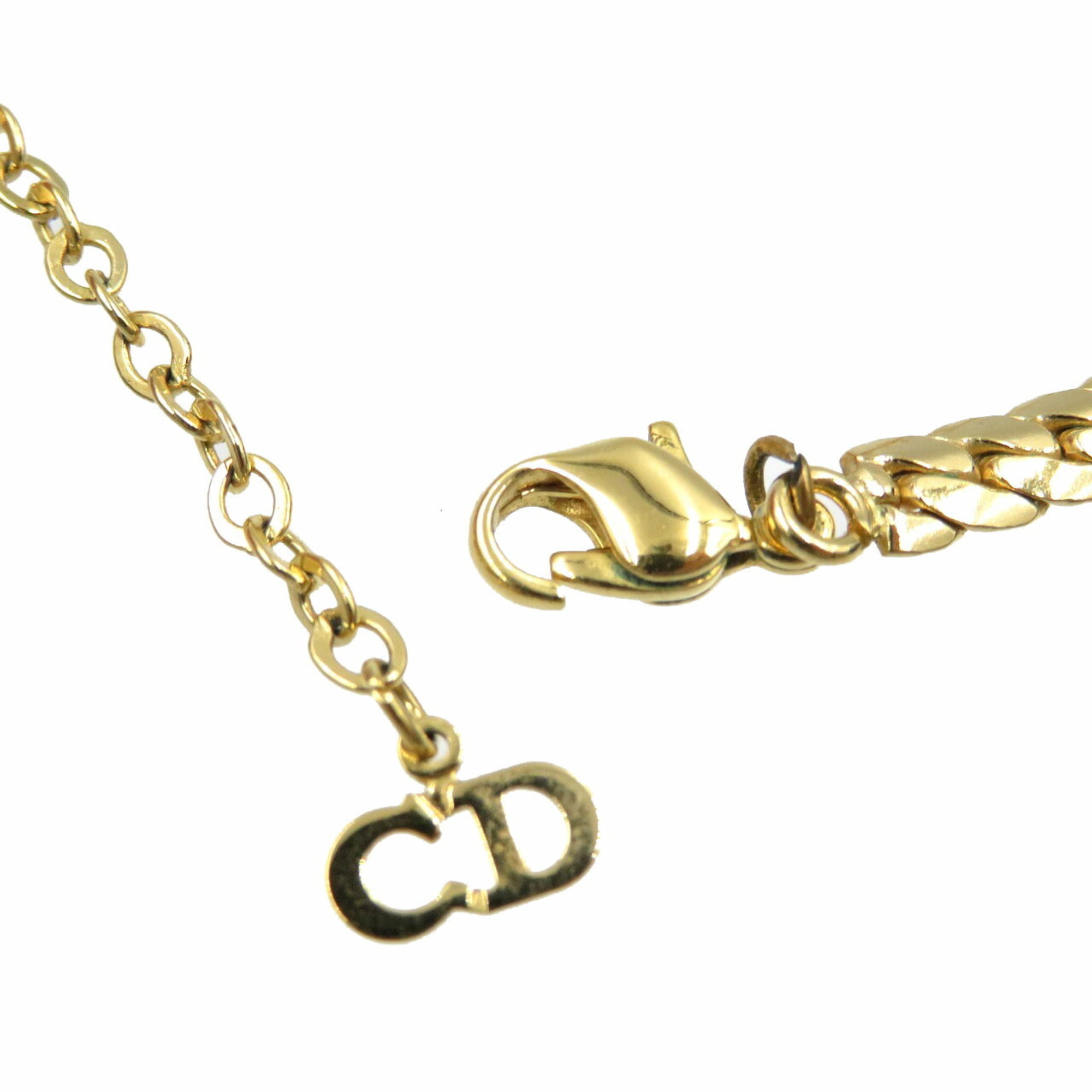 Christian Dior Bowtie Pendant Gold Necklace