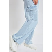 Womens Cargo Jeans with Bungee Hem