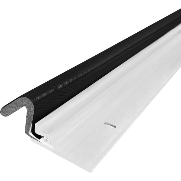 Randall Manufacturing V-94-SILVER Aluminum Door Stop Weatherstrip Set with Q-LON Seal, 2 x 84 in and 1 x 36 in, Silver and Black