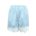 thumbnail image 5 of Vividxx Women's Shorts Elegant Satin Shorts With Lace Trim Comfortable And Casual Wear Elastic Waist Soft Fabric Relaxing Home Pajama Bottoms Casual Trousers, 5 of 5