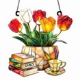 thumbnail image 1 of Llavero de tulipán bolso de tulipán colgante de tulipán adorable, colgante de coche, adorno floral, accesorio floral hecho a mano, llavero de tulipán regalo para mujer, peluche de resina de ganchillo, 1 of 9