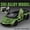 SVJ63 Green, variant on 1:32 Scale Modern Supercar Diecast Car Model, Alloy Metal Mini Race Vehicle with Openable Doors, Engine Sound & Flashing Light, Pull Back Toy Car, Fashion Desktop Ornament
