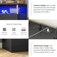 thumbnail image 4 of CalmOasis 4 Drawer Dresser Chest, Modern Chest Organizer with 4 Drawers for Bedroom, LED Lights, Black Finish, 4 of 7