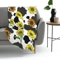 thumbnail image 2 of Sunflower Cute Floral Blanket, Soft Blankets Flannel Bed Throw Cozy Lightweight Plush Gifts for Women Men Boys Girls Sofa Couch Bedroom Warm All Season, Home Decor, Small 50"x40", 2 of 6