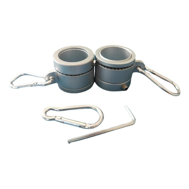 2 piezas de anillos para asta de bandera de aleación de aluminio antienvoltura para porche comercial de camión Negro