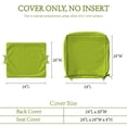 thumbnail image 4 of Pakunoda 24" X 24" Outdoor Deep Seat Cushion Replacement Slipcovers, 6 Set of Waterproof Patio Furniture Cushion Covers, Outdoor Cushion Covers with Zipper for Patio Furniture, Grass Green, 4 of 7