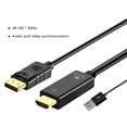 thumbnail image 3 of 4K 60Hz Compatible for HD Multimedia Interface to DisplayPort Adapter Converter 1.8M USB2.0 Cable Adapter for Notebook and Desktop Computers, 3 of 8