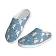 thumbnail image 2 of Picia Rabbit And Rainbow for Women's Lamb-hug Comfy Fleece House Slippers Memory Foam, Slip-on House Shoes Indoor Outdoor-40/41, 2 of 7
