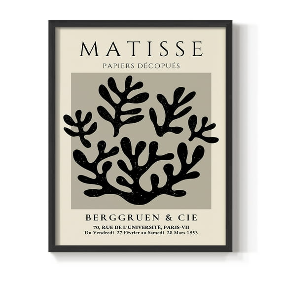 Matisse CLV Framed Print in Black Solid Wood 8 x 10 Framed Print