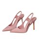 thumbnail image 2 of French Designer Women's Pink High Heels, Thin High Heels Mules Slim Heels Elegant Sandals Shoe, 2 of 5