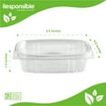 thumbnail image 2 of Compostable 8 oz Clear Hinged Deli Containers, 2 of 3