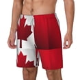 thumbnail image 5 of Men's Canada Flag Swim Trunks with Compression Liner Bathing Suit Swimwear, 5 of 6